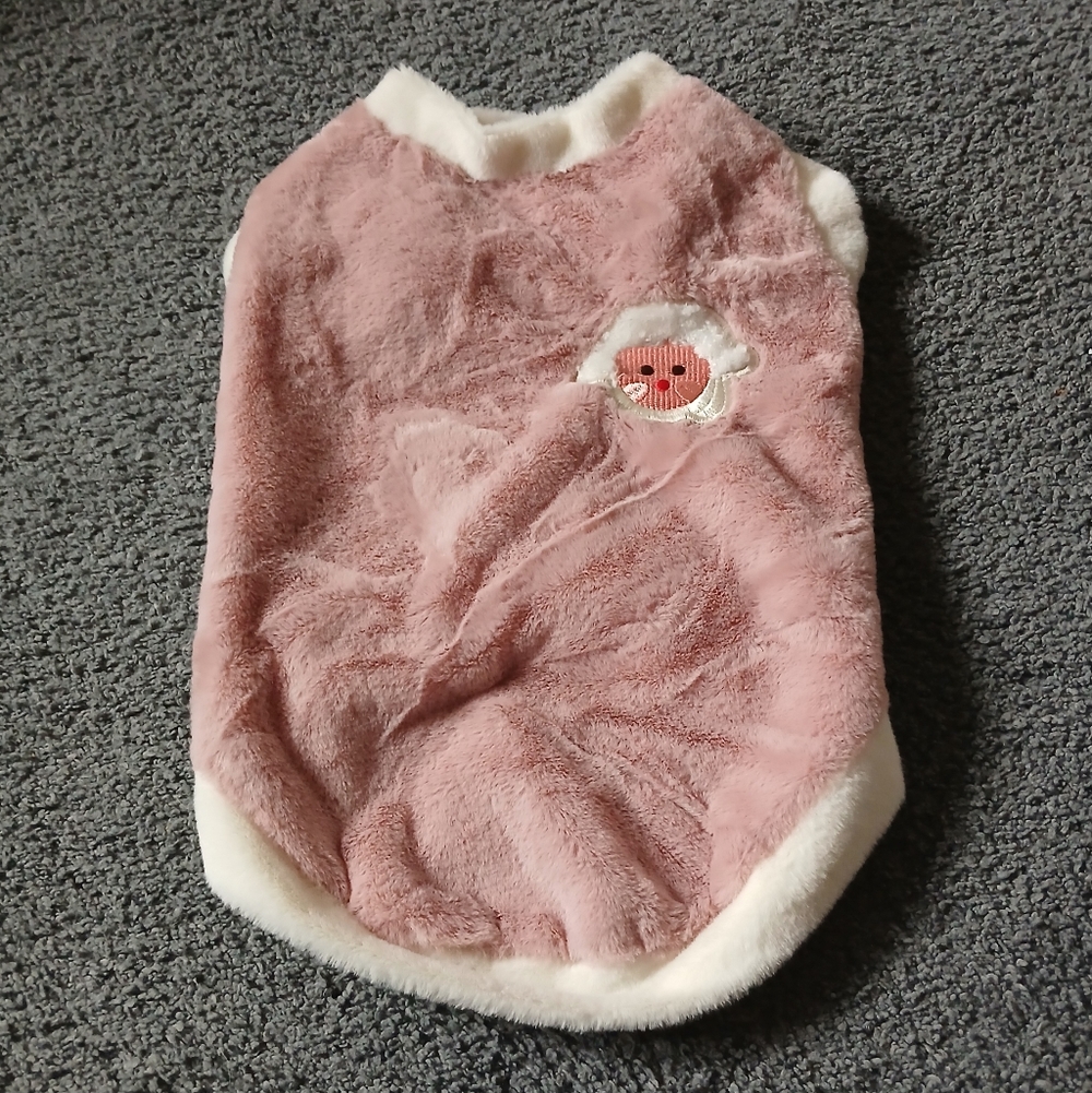 Cat Faux Rabbit Fur Cat Vest Fluffy Plush Warm Fleece Sweatshirt Pet Sweater L